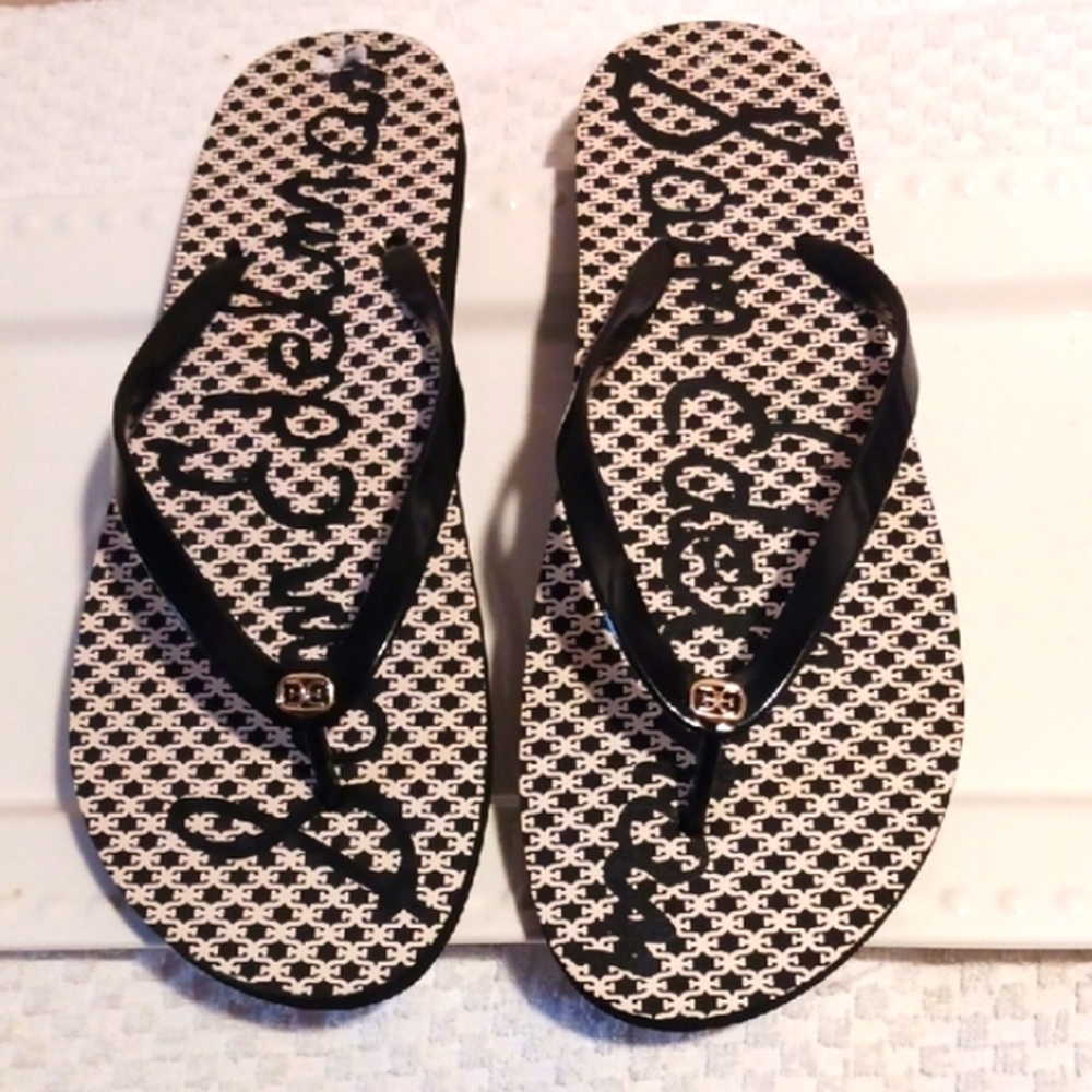 Sam Edelman Black and White Patterned Sandals